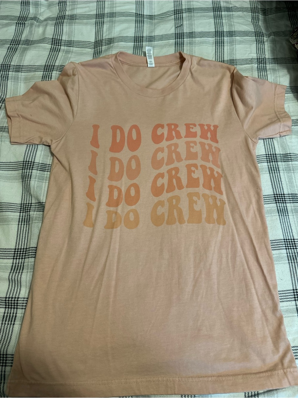 Bella Canvas Peach Short-Sleeve Tee with 'I DO CREW' Graphic